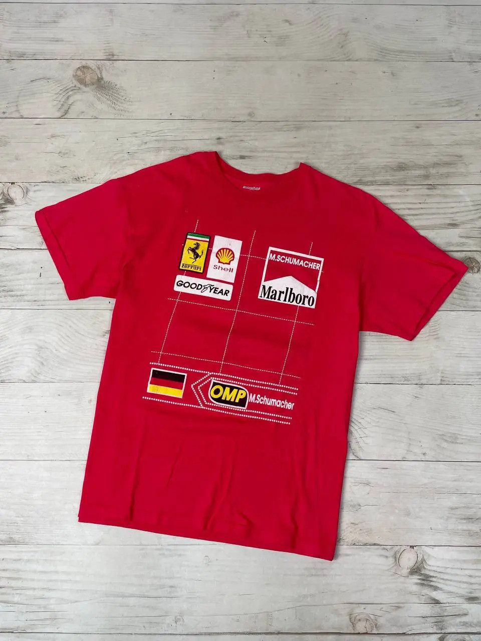 Ferrari Vintage Ferrari F1 Marlboro Michael Schumacher T Shirt 90s Size US L / EU 52-54 / 3 - 2 Thumbnail