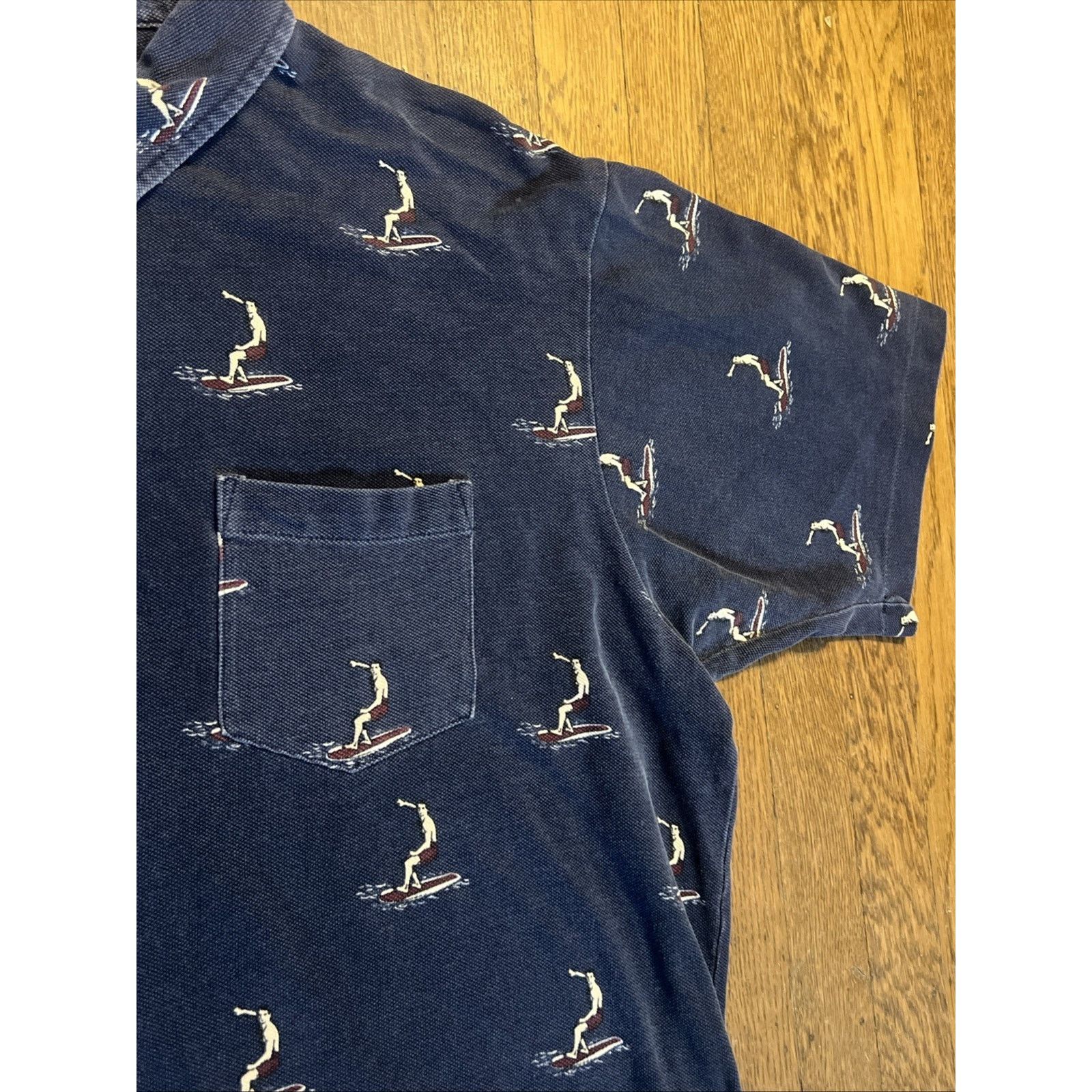 Polo Ralph Lauren Polo Ralph Lauren surf graphic Polo Collar Shirt XXL Vintage Size US XXL / EU 58 / 5 - 6 Thumbnail