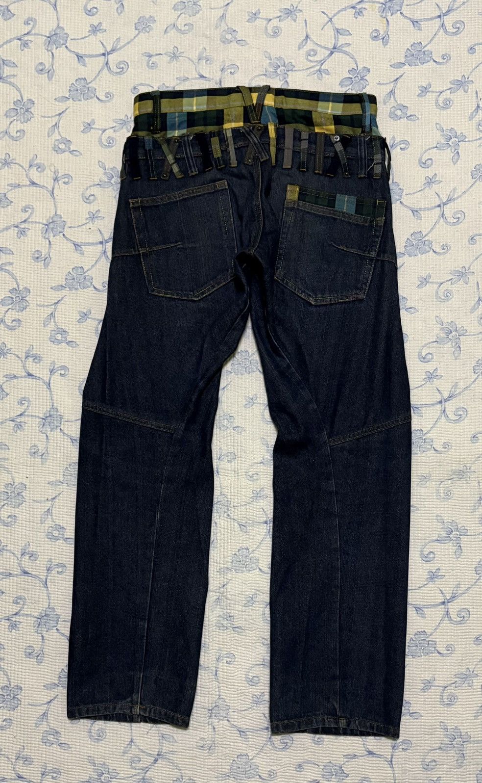 Japanese Brand Japanese BRTH Breath Double Waist Jeans Streetwear Denim Size US 31 - 10 Thumbnail