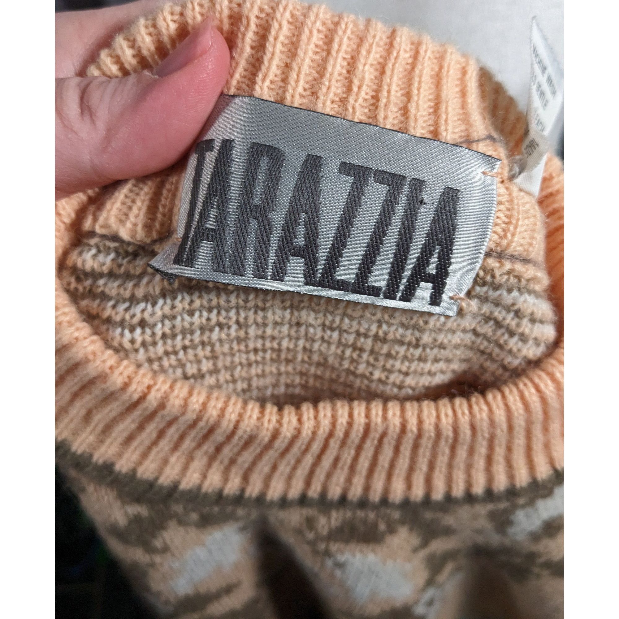 Other Vintage Tarazzia Grandmacore Peach Floral Sweater Size M / US 6-8 / IT 42-44 - 3 Thumbnail