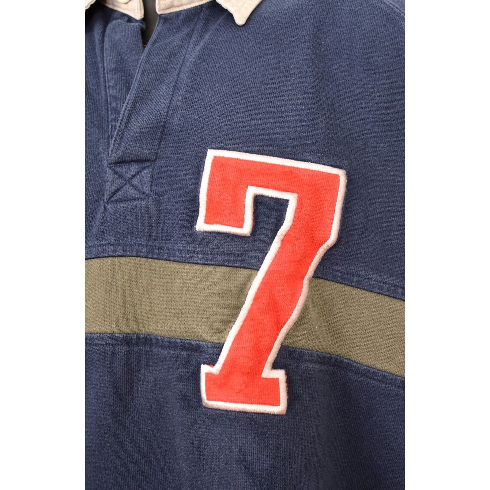 Nike Nike Athletic Rugby Polo Shirt Jersey L, Blue, Vintage, 100% Cotton, #7, Men’s Polo Shirt Size US L / EU 52-54 / 3 - 3 Thumbnail