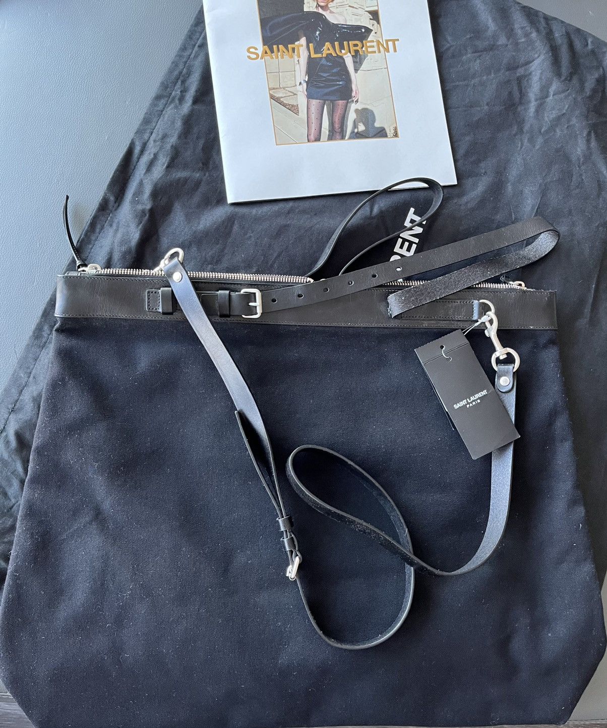 Saint Laurent Paris Rare Saint Laurent $2K Super Runway ID Convertible Bag XL Size ONE SIZE - 4 Thumbnail