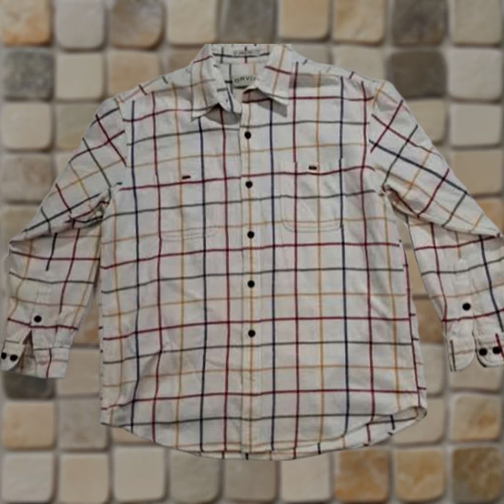 Orvis Orvis Full Button White Chex #100 Cotton Shirt XL Size EUC Size US XL / EU 56 / 4 - 1 Thumbnail