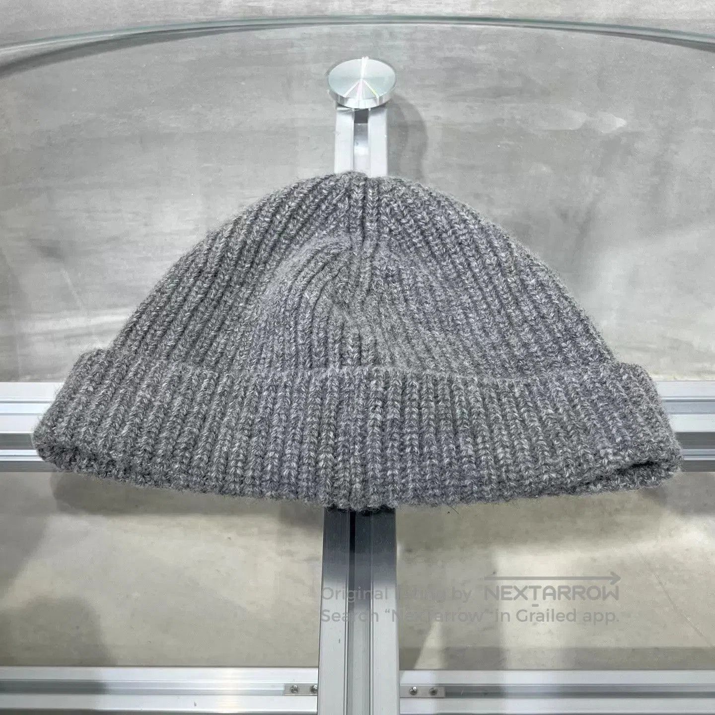 Celine Gray Knit Beanie with 'BOY DOLL' Embroidered. Size ONE SIZE - 2 Thumbnail