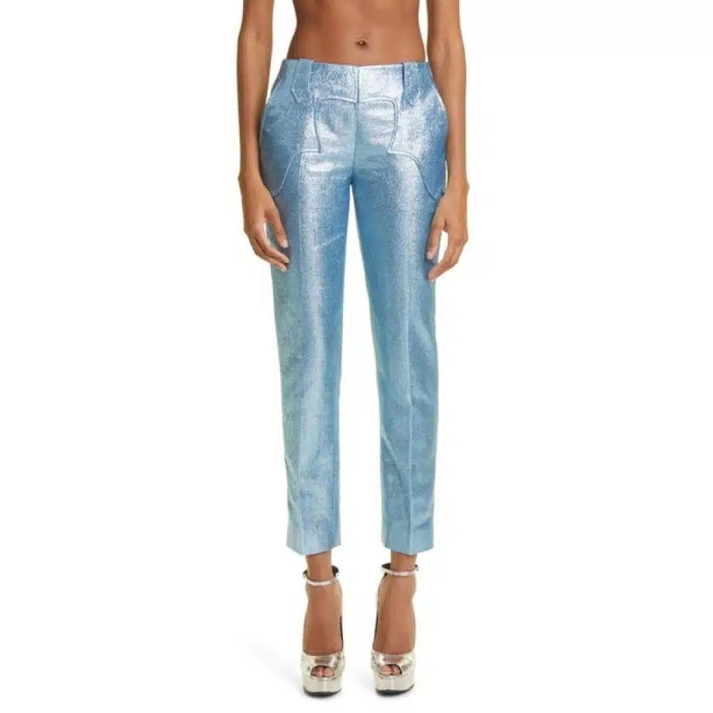 Tom Ford o1loc1c1124 PAW524 Woven Pant in Light Blue Size 26" / US 2 / IT 38 - 2 Thumbnail