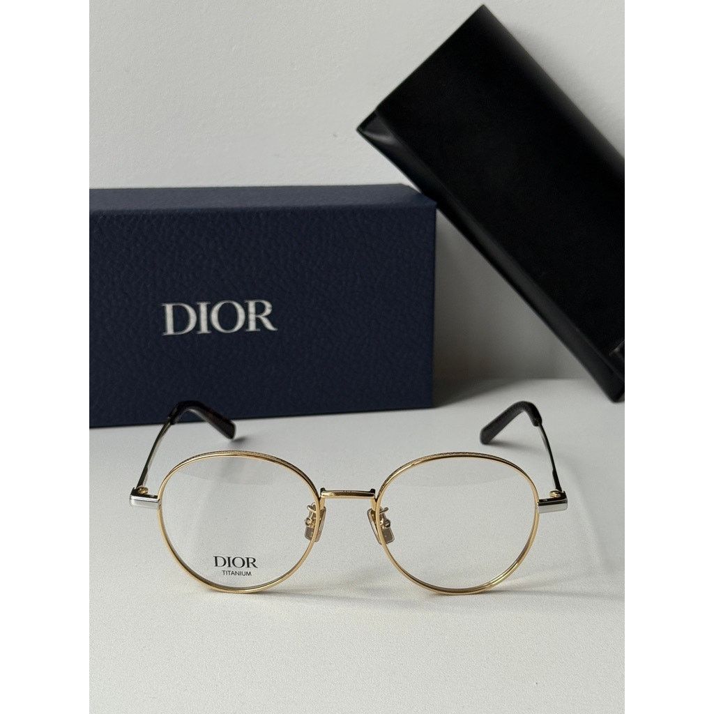 Dior NEW Dior CDDiamondOR3U Round Gold Titanium Eyeglasses Frames Size ONE SIZE - 3 Thumbnail