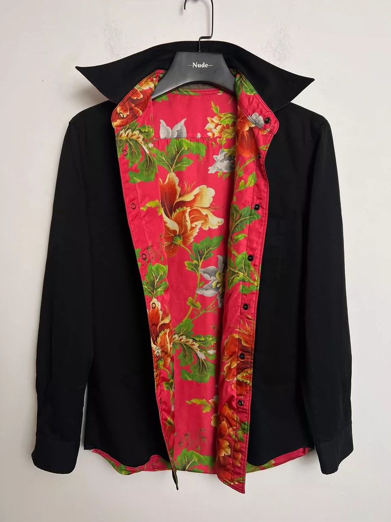 Yohji Yamamoto yohji yamamoto Stamen Large Flower Lined Shirt 2502-Nextar Size US L / EU 52-54 / 3 - 1 Thumbnail