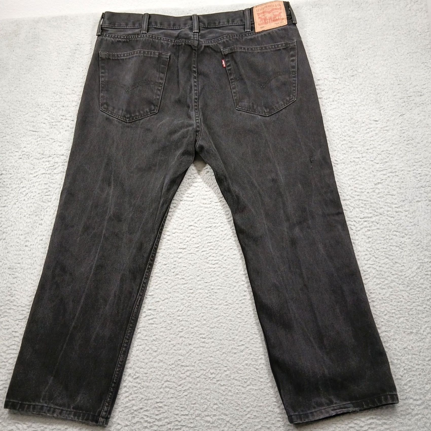 Levi's Levi's 505 Jeans Men's 40x29 Black Straight Fit Denim Classic Size US 40 / EU 56 - 3 Thumbnail