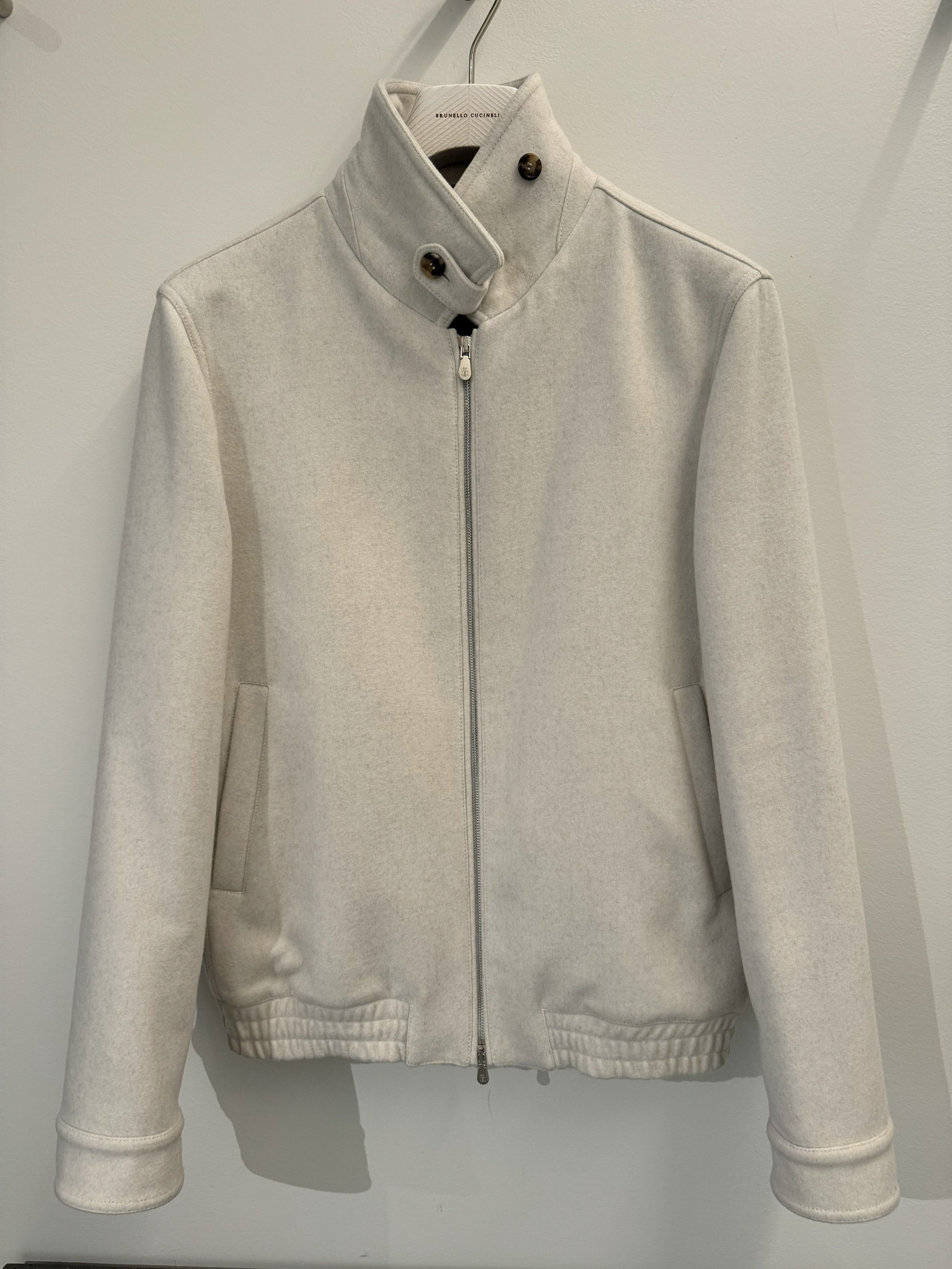 Brunello Cucinelli Wool Flannel Double Cloth Bomber Jacket Size US L / EU 52-54 / 3 - 1 Preview