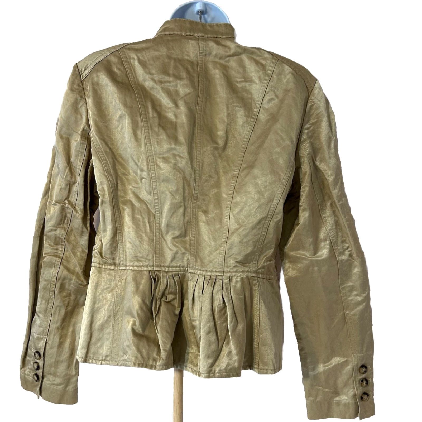 Michael Kors VINTAGE Michael Kors Jacket Women M Gold Button Up Pockets Casual Party/Cocktail Workwear Size M / US 6-8 / IT 42-44 - 2 Thumbnail
