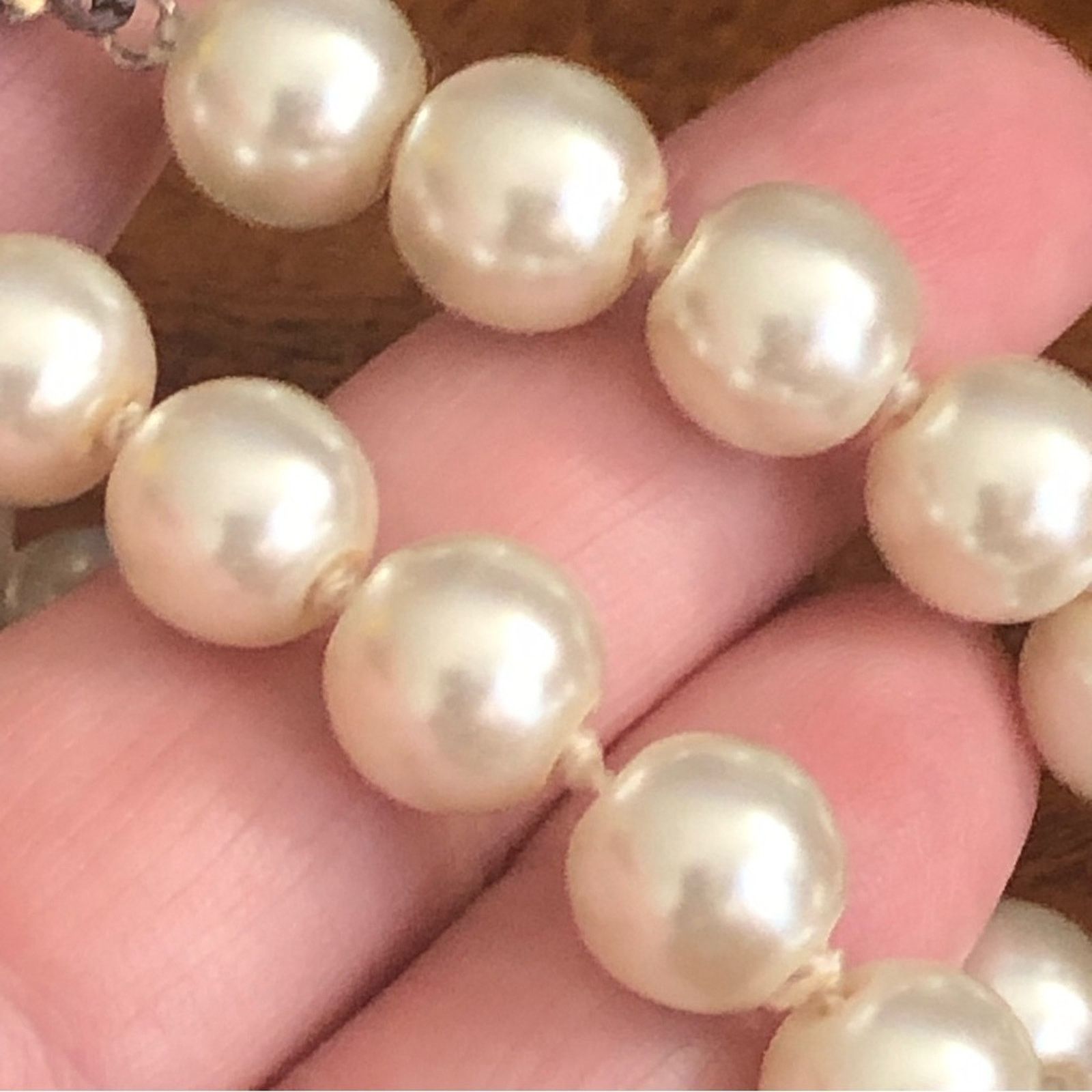 Vintage Vintage hand knotted white faux pearl necklace Size ONE SIZE - 8 Thumbnail