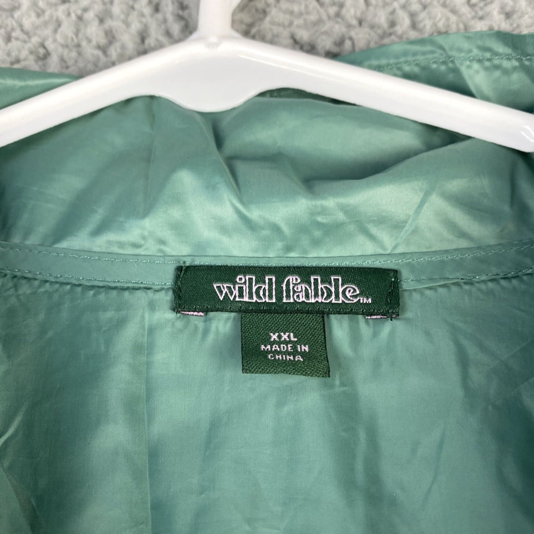 Vintage Wild Fable Windbreaker Jacket Womens XXL Green 1/4 Zip NWOT 47-5 Size XXL / US 16-18 / IT 52-54 - 3 Thumbnail