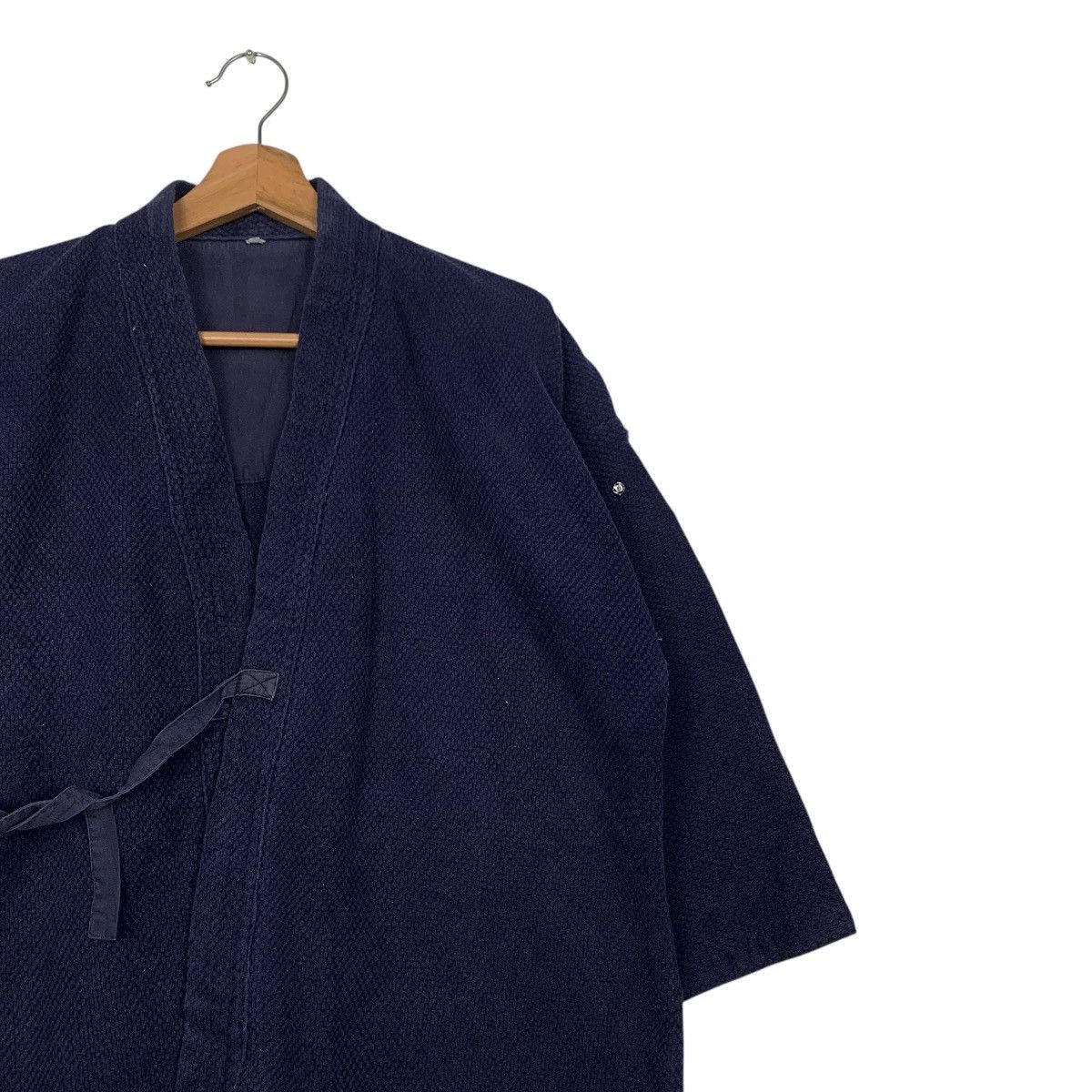 Vintage Indigo Sashiko Thick Weave Kimono Hanten Jacket #2790-C126 Size US L / EU 52-54 / 3 - 4 Thumbnail