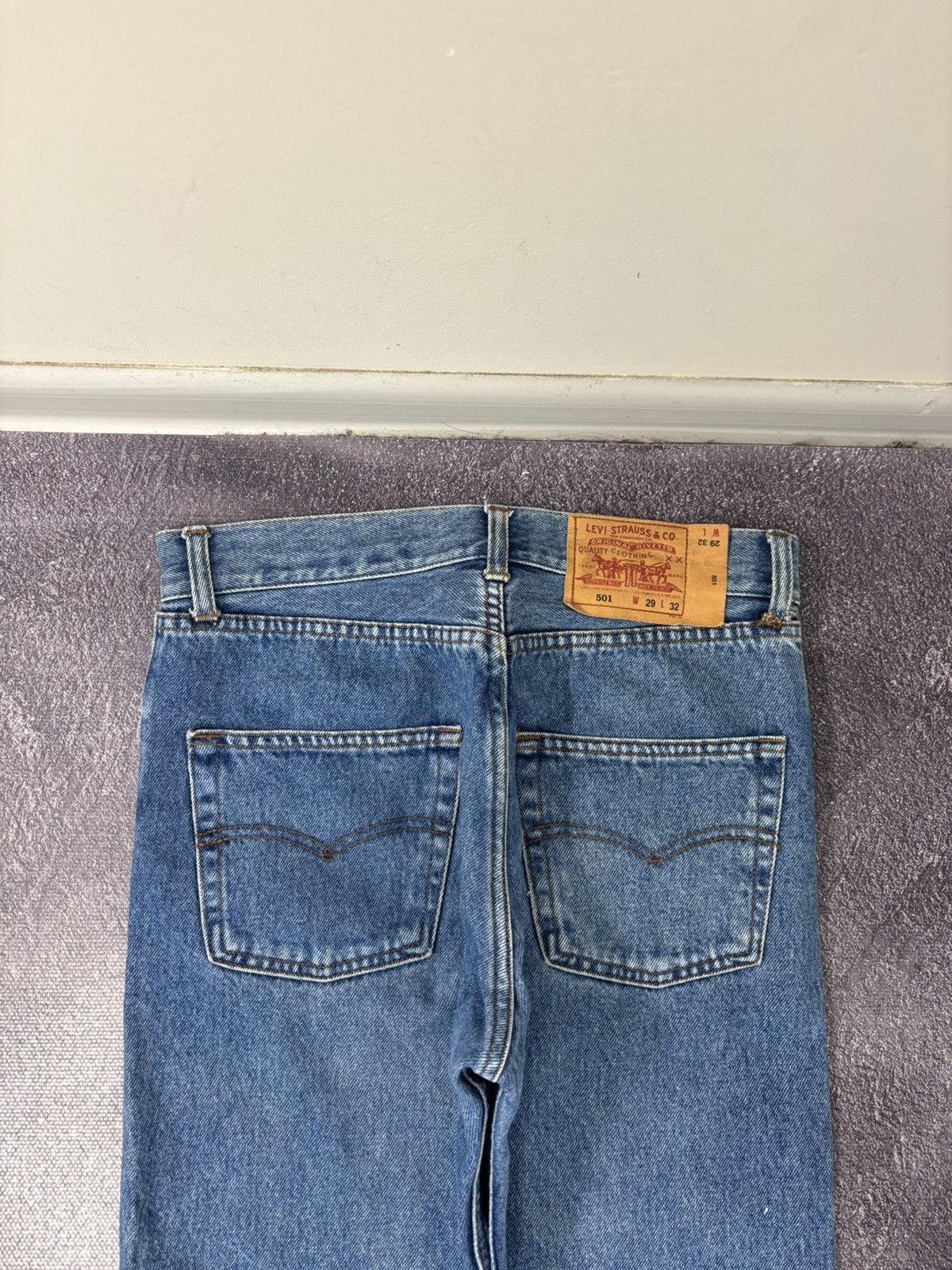 Levi's Vintage 90s Levi’s 501 Made In Usa Blue Hype Denim Jeans Size US 29 - 5 Thumbnail