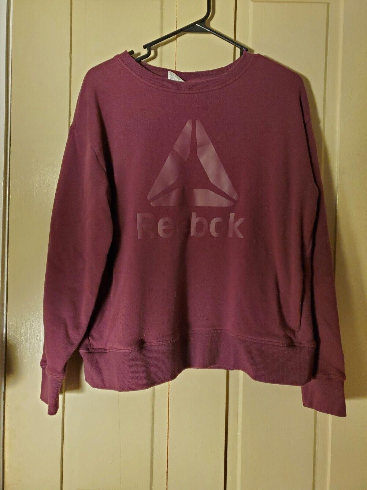 Reebok Reebok Womens Medium Purple Logo Sweatshirt Pullover Size M / US 6-8 / IT 42-44 - 2 Thumbnail