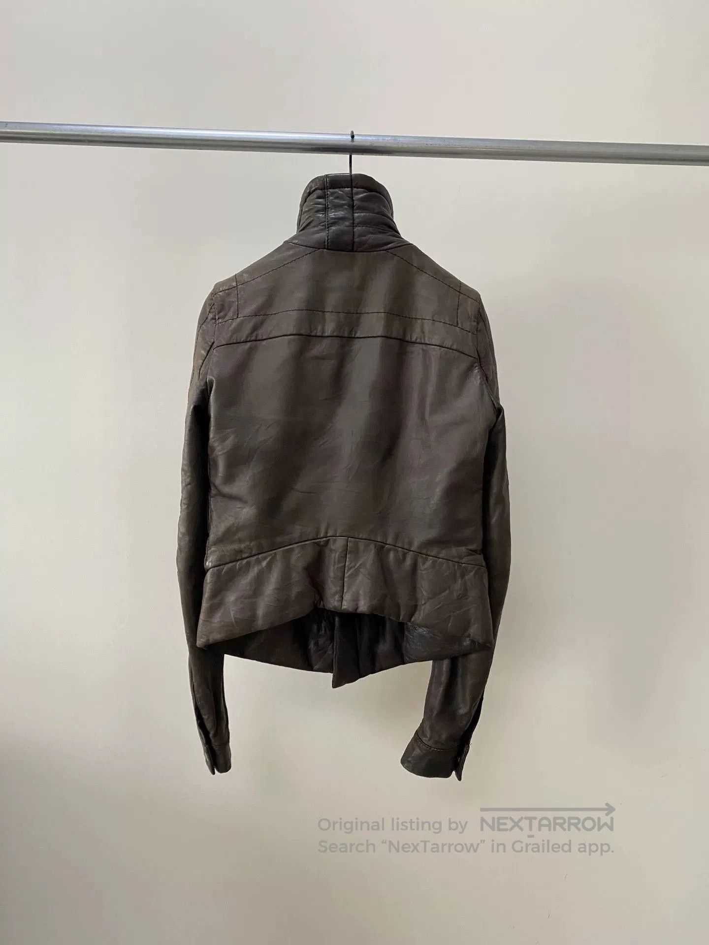 Rick Owens Rick Owens 2003 Fall Stand Collar Leather Jacket. Size US M / EU 48-50 / 2 - 5 Thumbnail