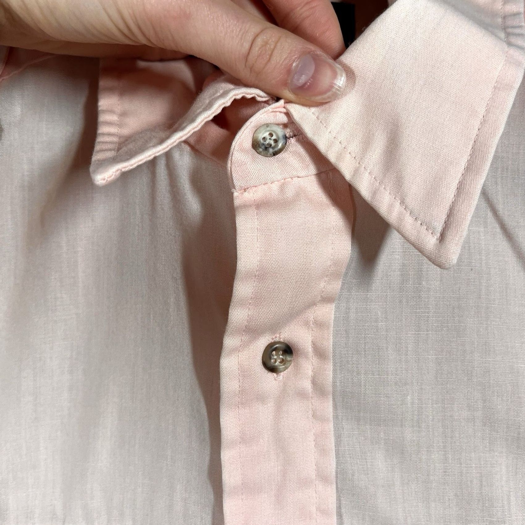 Polo Ralph Lauren VINTAGE Bloomingdales Shirt Mens L Pink 70s Epaulette Polo Ralph Lauren Short Sleeve Button-Front Military/Landgirl Women? Mens Size US L / EU 52-54 / 3 - 3 Thumbnail