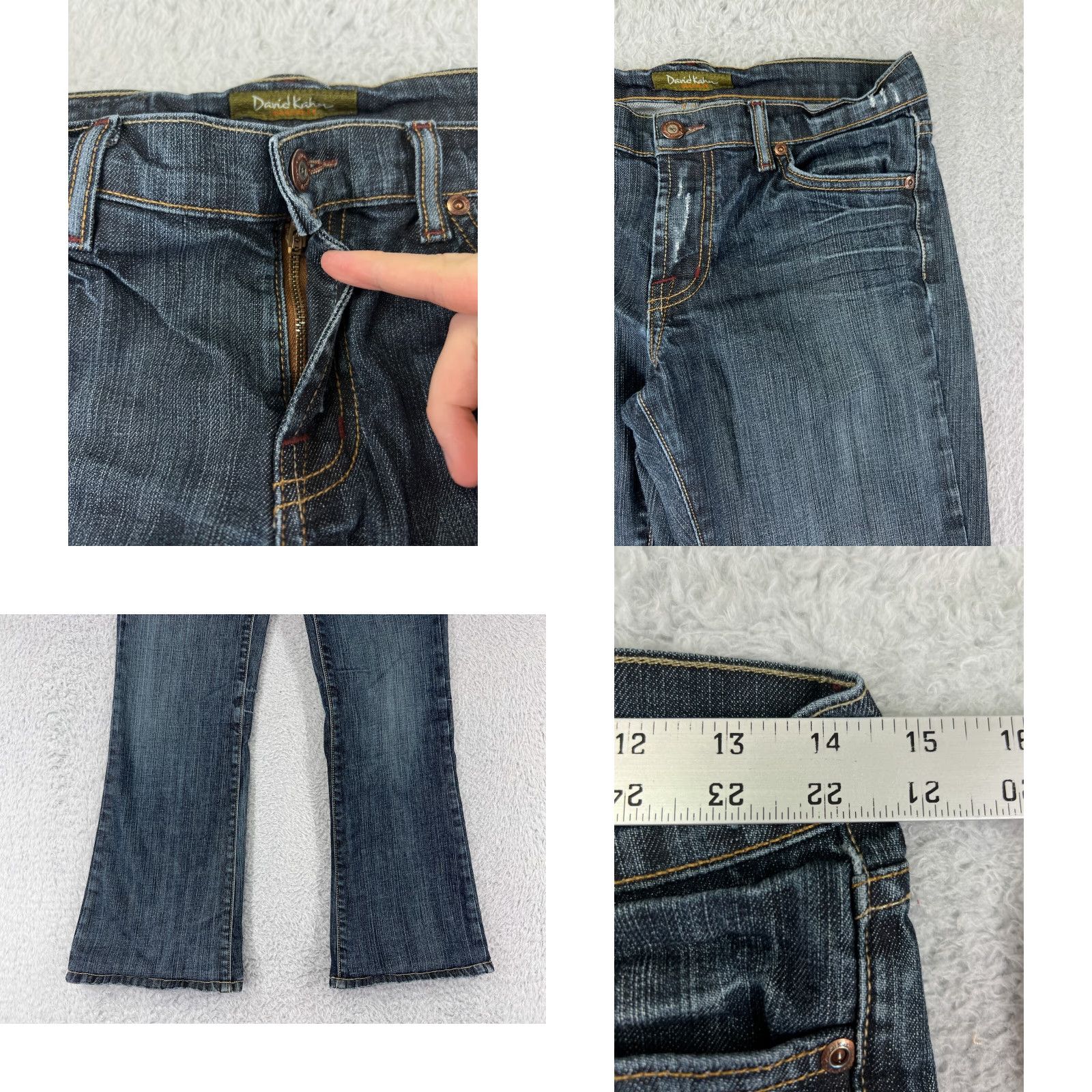 Vintage David Kahn Jeans Women 28 Blue Bootcut Embroidered Made In USA Nikki Size 28" / US 6 / IT 42 - 8 Thumbnail