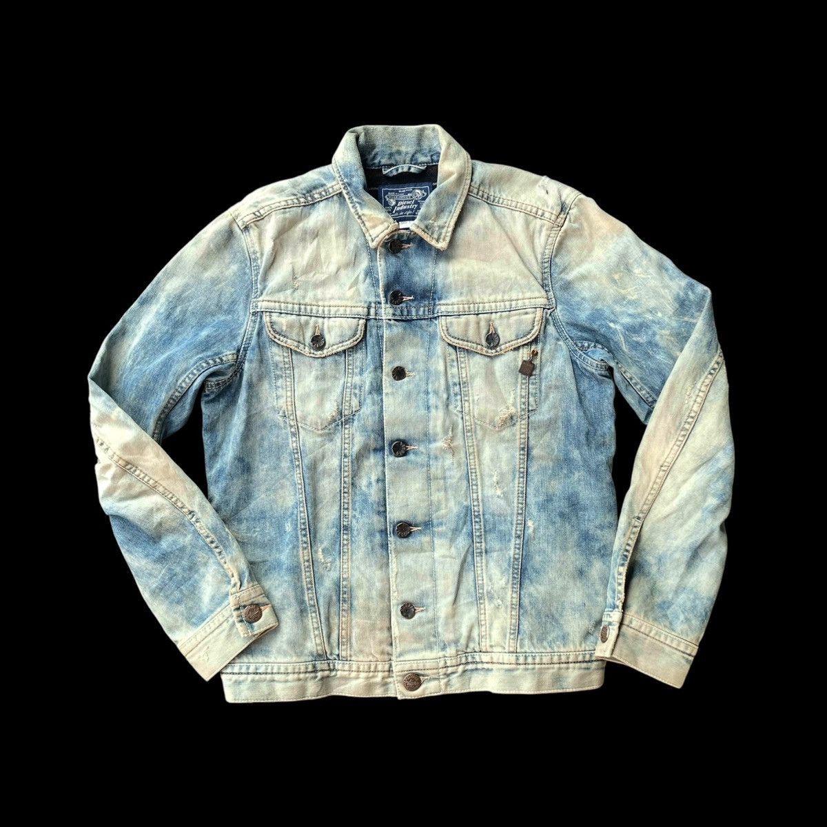 Diesel VINTAGE DIESEL LEATHER PILE BLANKET LINED DENIM JACKET Size US S / EU 44-46 / 1 - 2 Thumbnail