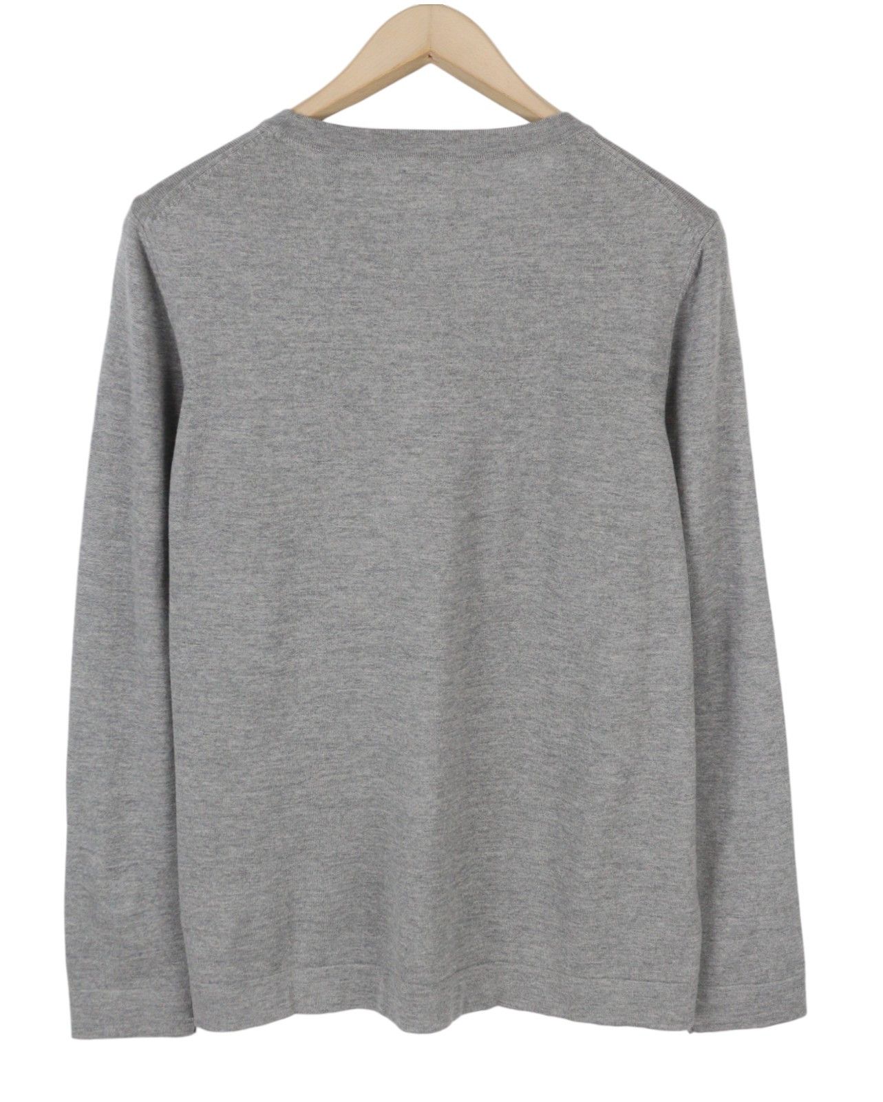 Gant FINE MERINO CREW XL Grey Melange Tight-Knit 88097 Size XL / US 12-14 / IT 48-50 - 2 Thumbnail