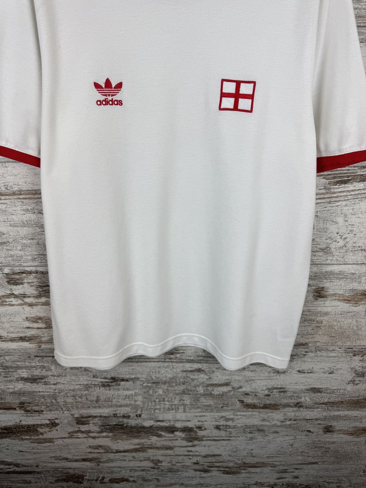 Adidas × Vintage Mens Vintage Adidas England T-shirt polos soccer jersey y2k Size US L / EU 52-54 / 3 - 4 Thumbnail