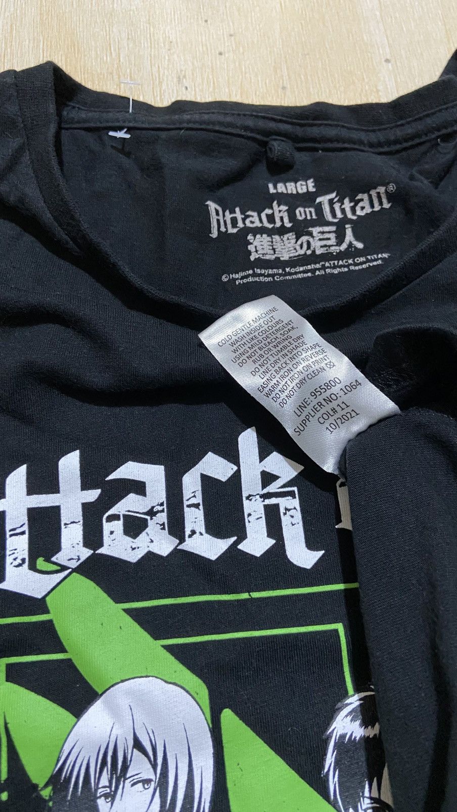 Anime × Japanese Brand ©️Hajime Isayama Attack On Titan Eren, Mikasa, Levi Tee Size US L / EU 52-54 / 3 - 5 Thumbnail