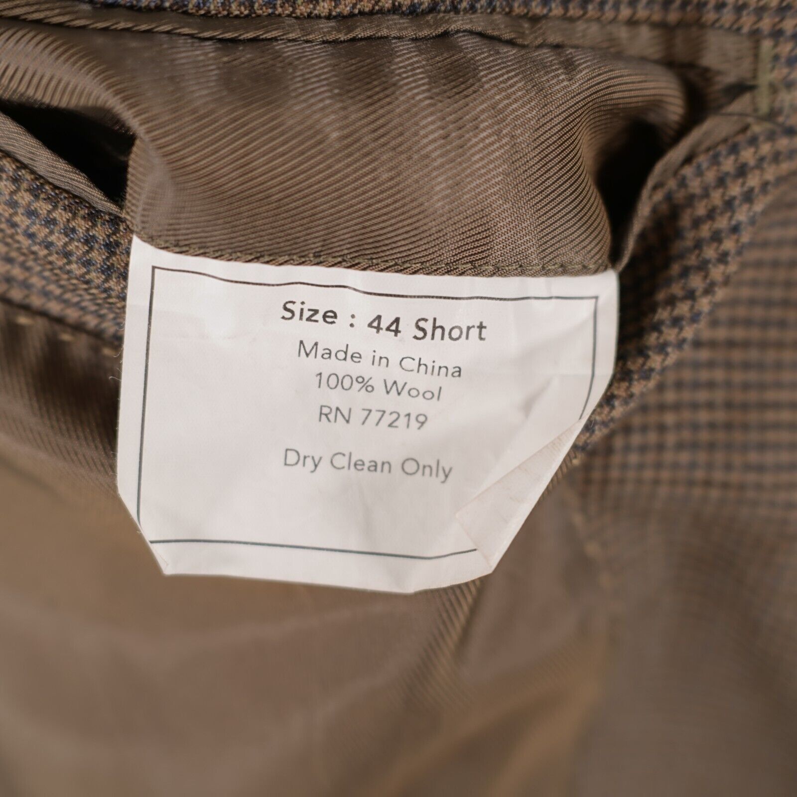 Pronto Uomo Pronto Uomo Platinum Luxury Wool Brown Blue Hounstooth 2 But Size 44R - 11 Thumbnail