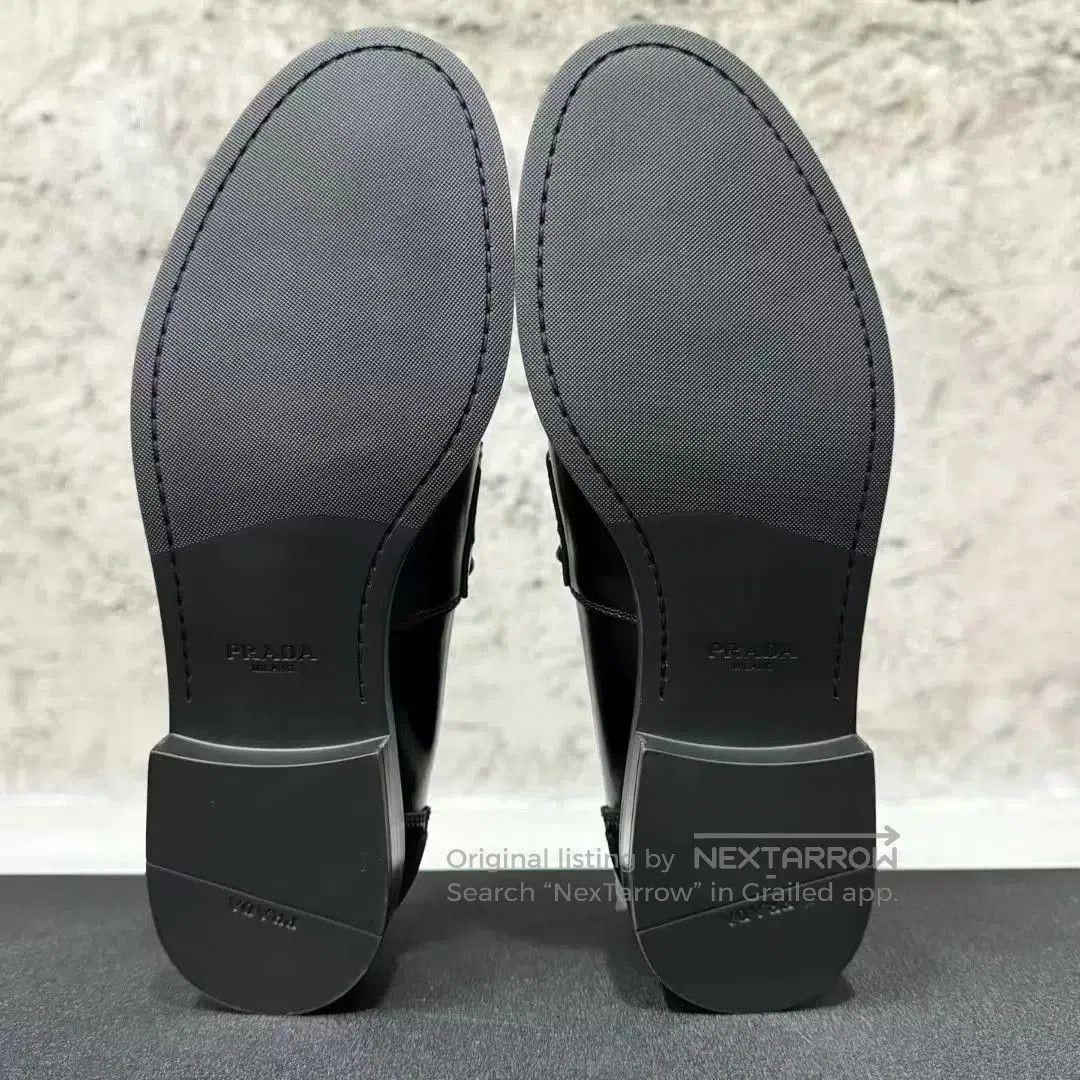 Prada prada black leather loafers size 38. Size US 7.5 / IT 37.5 - 7 Thumbnail