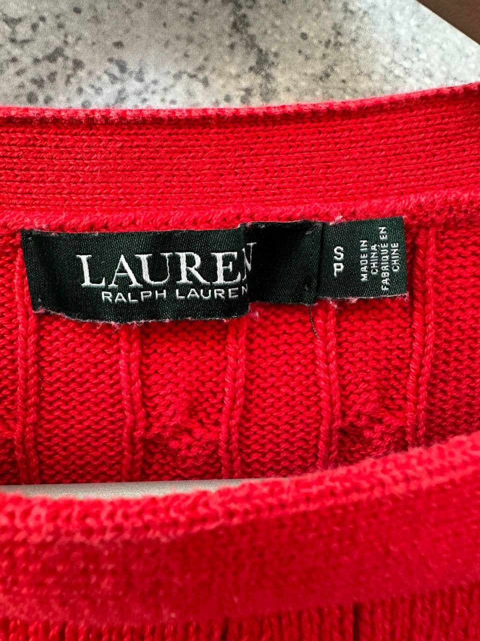 Lauren Ralph Lauren Lauren Ralph Lauren Cable Knit Sweater Red Jumper Boat Neck Size S / US 4 / IT 40 - 11 Thumbnail