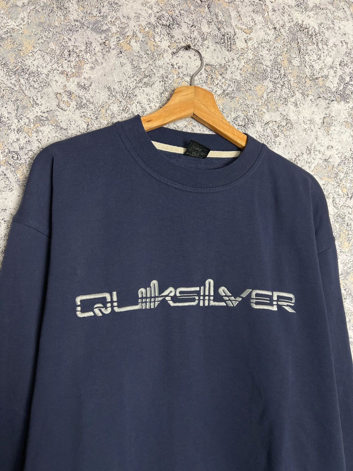 Quiksilver × Vintage Vintage Quiksilver Baggy Sweatshirt Big Center Logo Surfing Size US XL / EU 56 / 4 - 2 Thumbnail