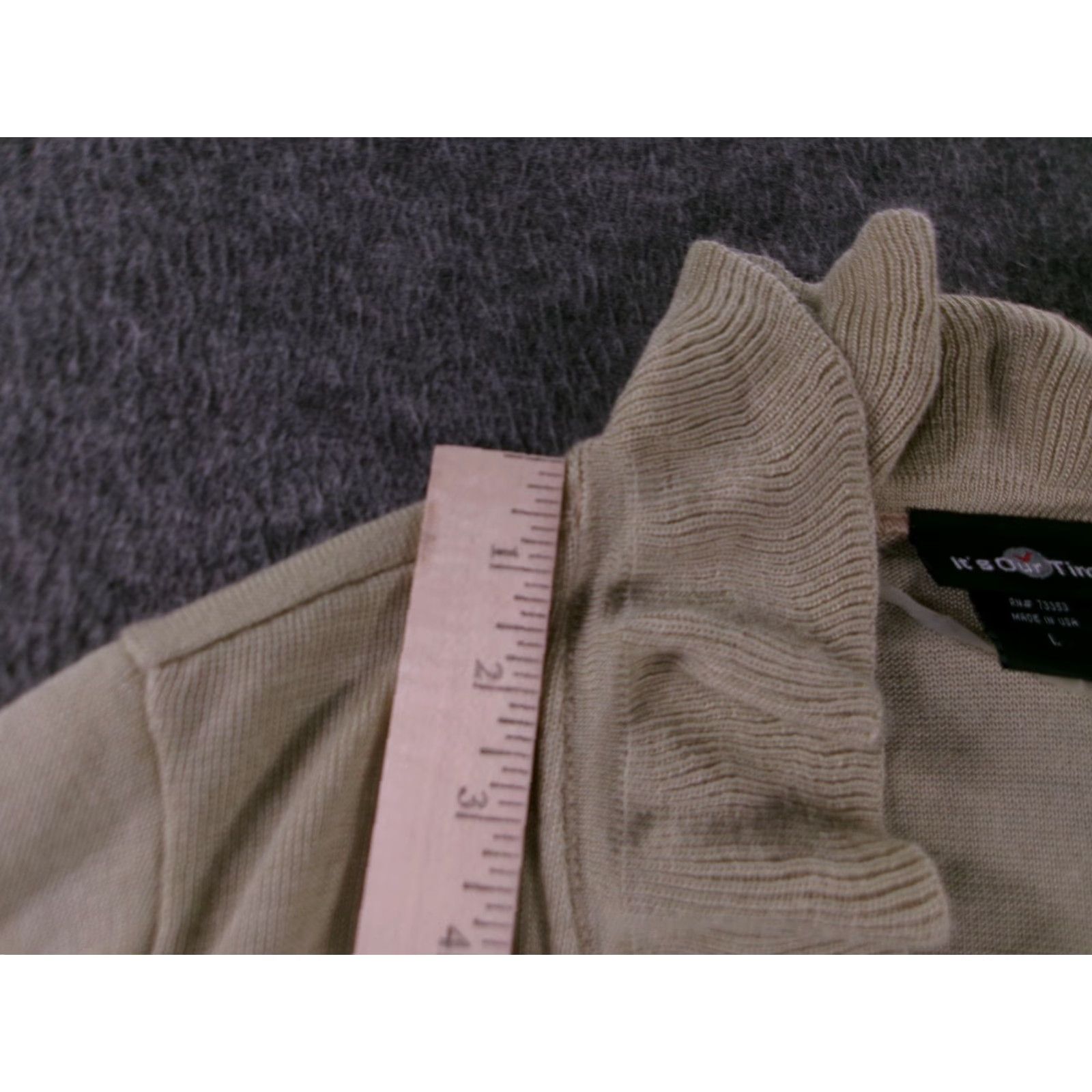 Vintage VINTAGE Its Our Time Cardigan Womens L Ruffled Open Front 3/4 Sleeve Beige Acrylic Size L / US 10 / IT 46 - 3 Thumbnail