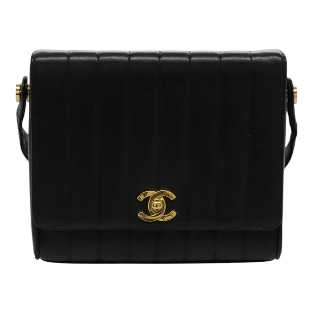 Chanel Mademoiselle Black Leather Shoulder Bag (Pre-Owned) Size ONE SIZE - 1 Thumbnail