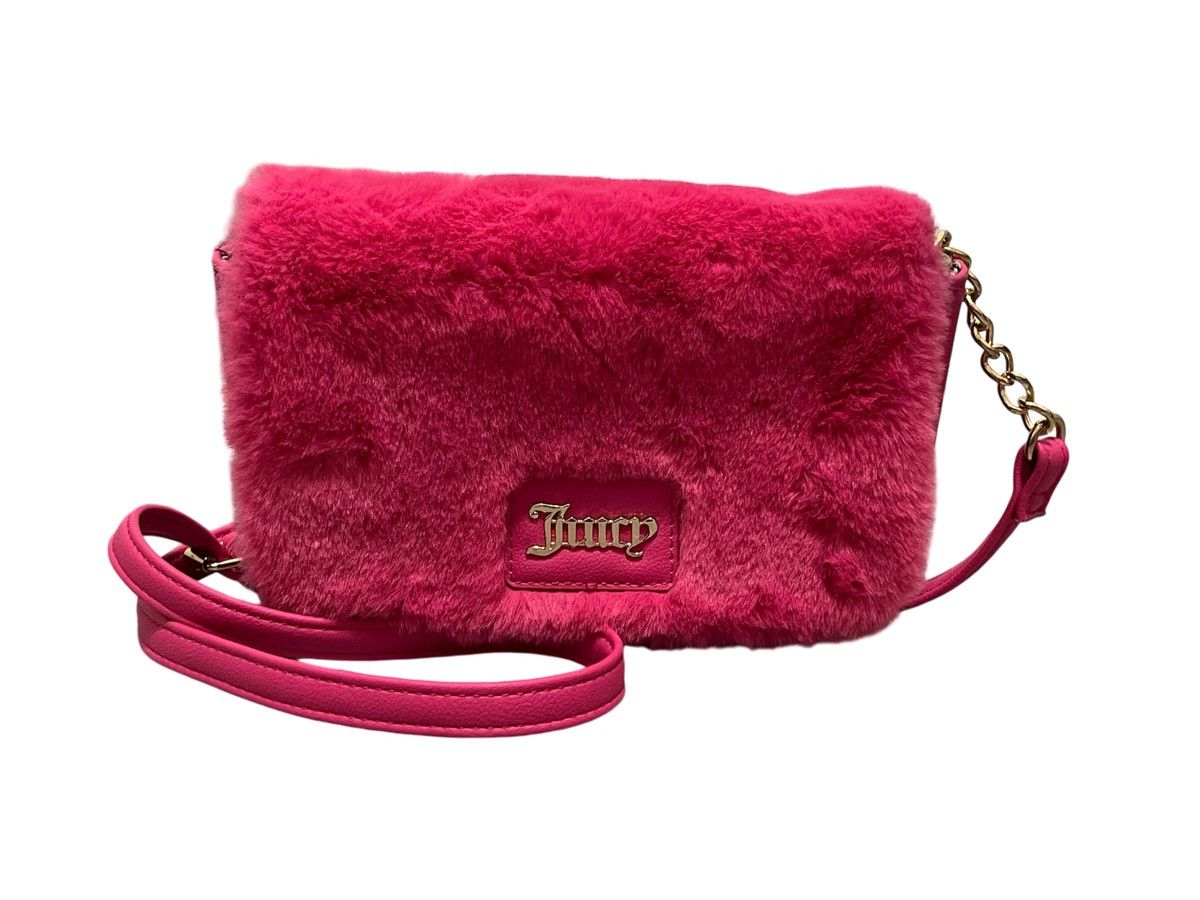 Juicy Couture Juicy Couture Hot Pink Fluffy Flap Bag Size ONE SIZE - 1 Thumbnail