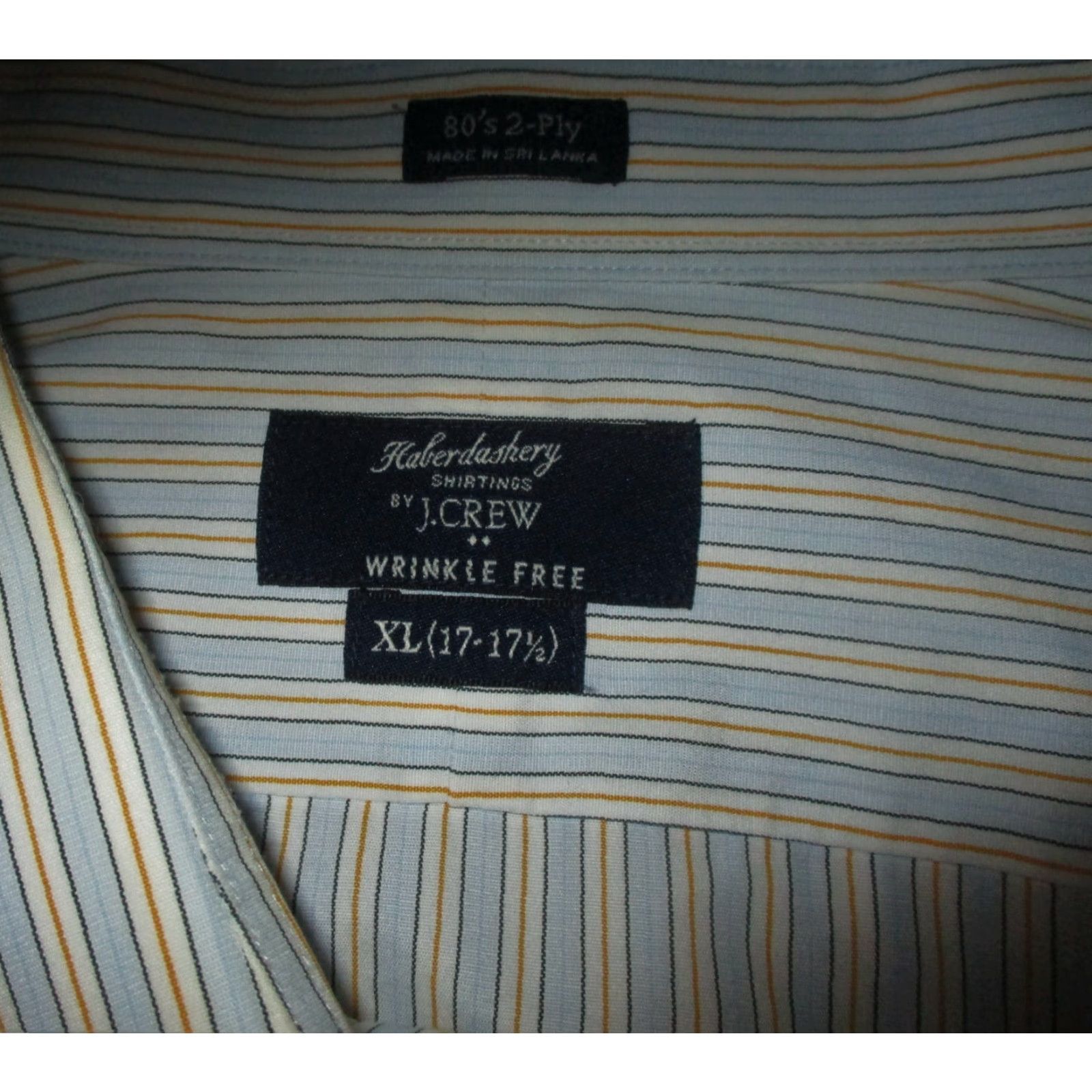 J.Crew HABERDASHERY J. Crew Blue Striped Dress Shirt Size XL 17/17.5 Size 46R - 6 Thumbnail