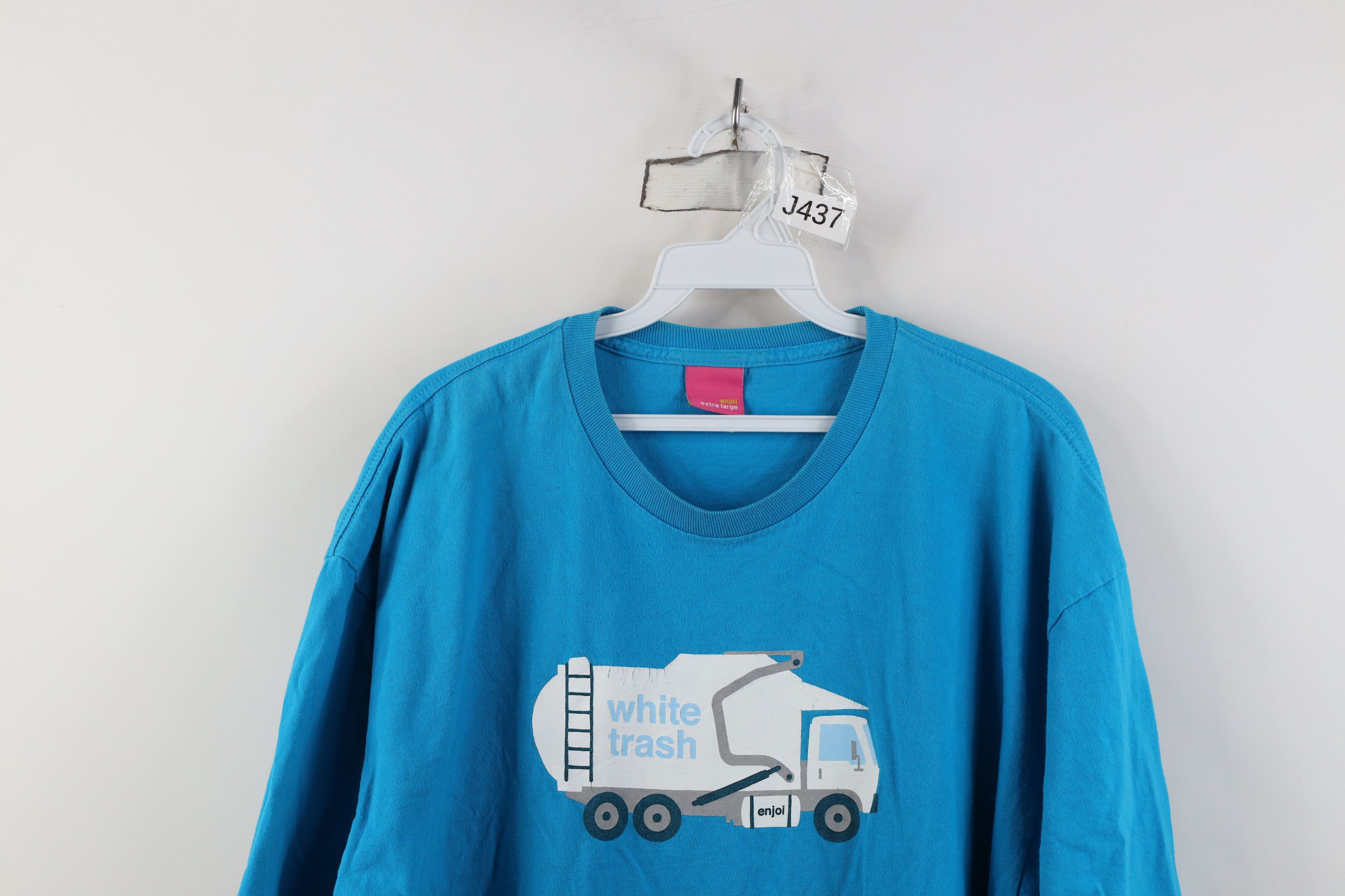 Enjoi Vintage 90s Y2K Enjoi Skateboarding White Trash T-Shirt Blue Size US XL / EU 56 / 4 - 2 Thumbnail