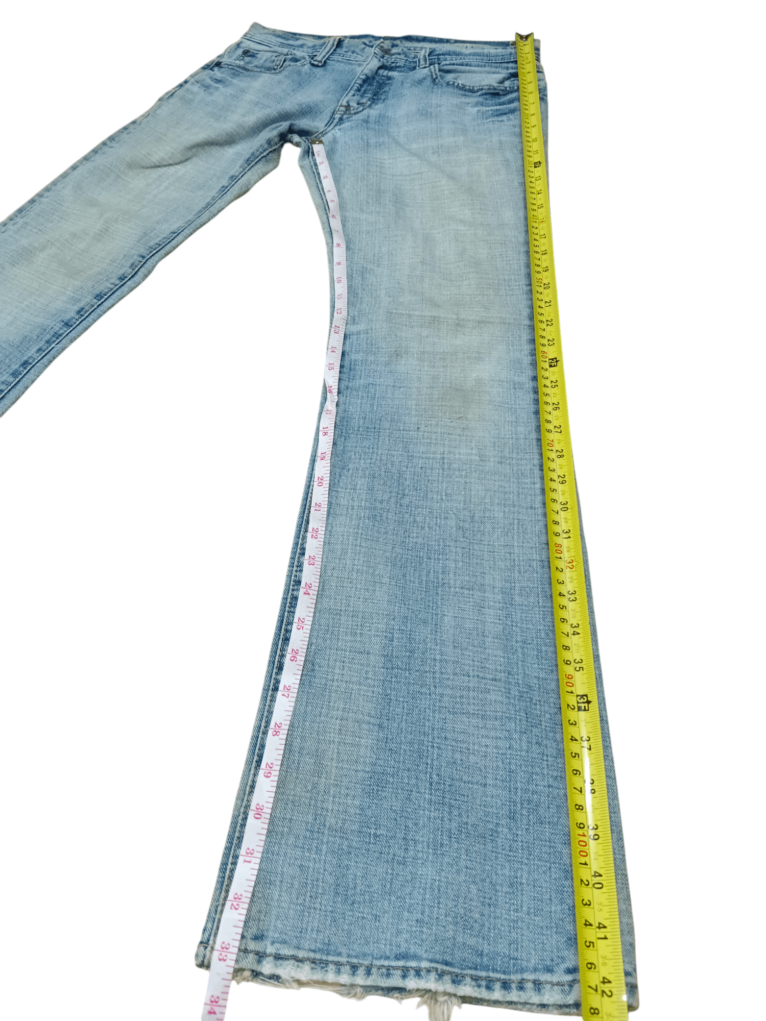 Iron Heart GLHEART Limited Edition Distressed Flare Denim Size US 30 / EU 46 - 7 Thumbnail