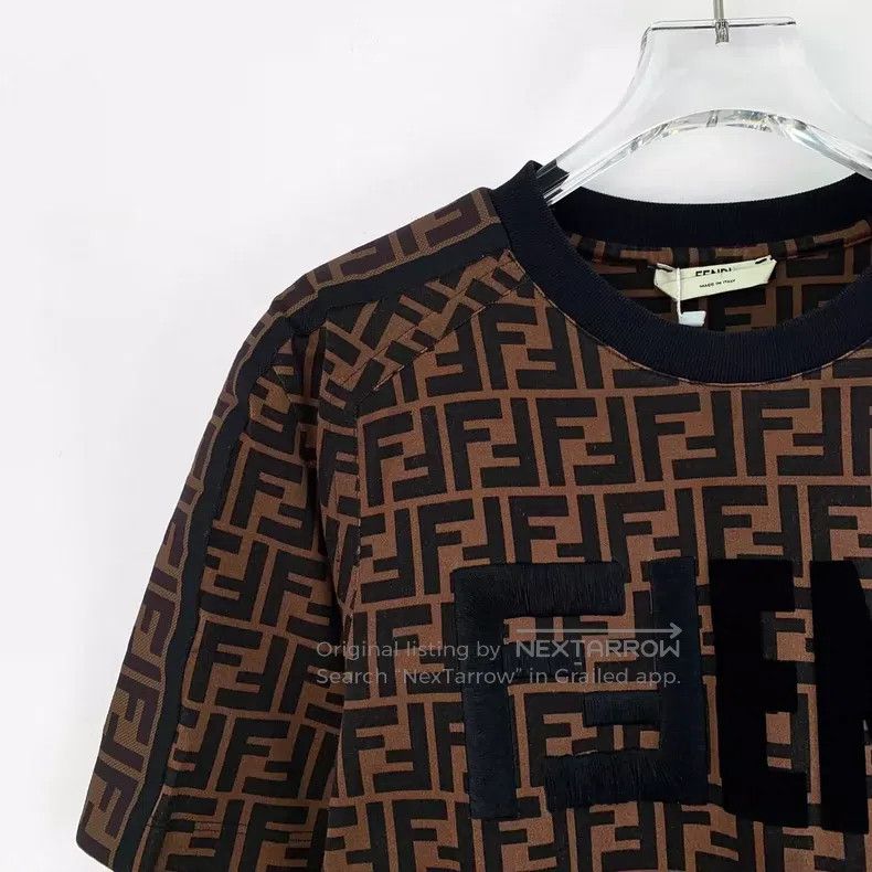 Fendi Fendi Cotton round neck short-sleeve T-shirt Size XS / US 0-2 / IT 36-38 - 3 Thumbnail
