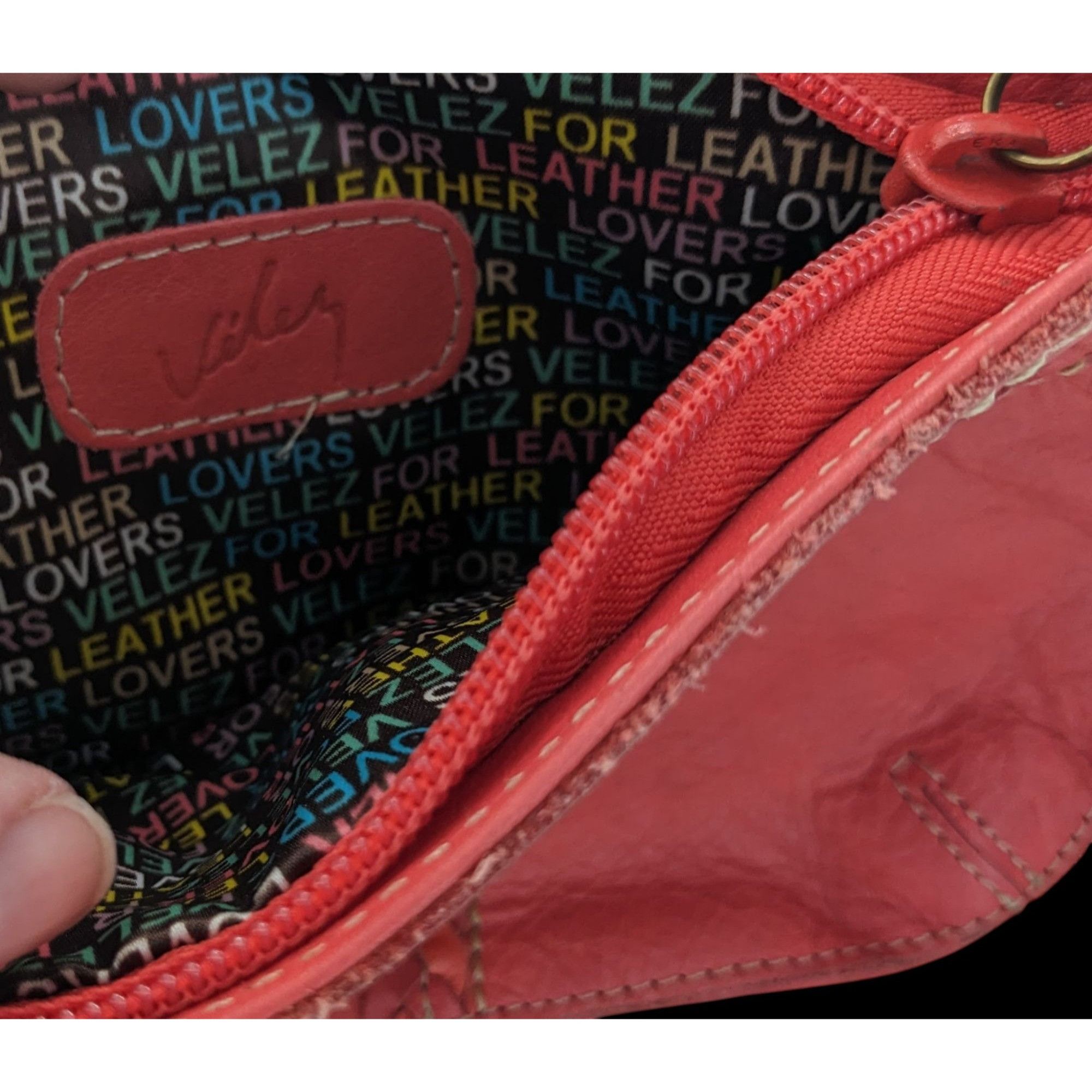 Other Vintage Velez Red Leather Wristlet With Braided Trim & Tasse Size ONE SIZE - 3 Thumbnail