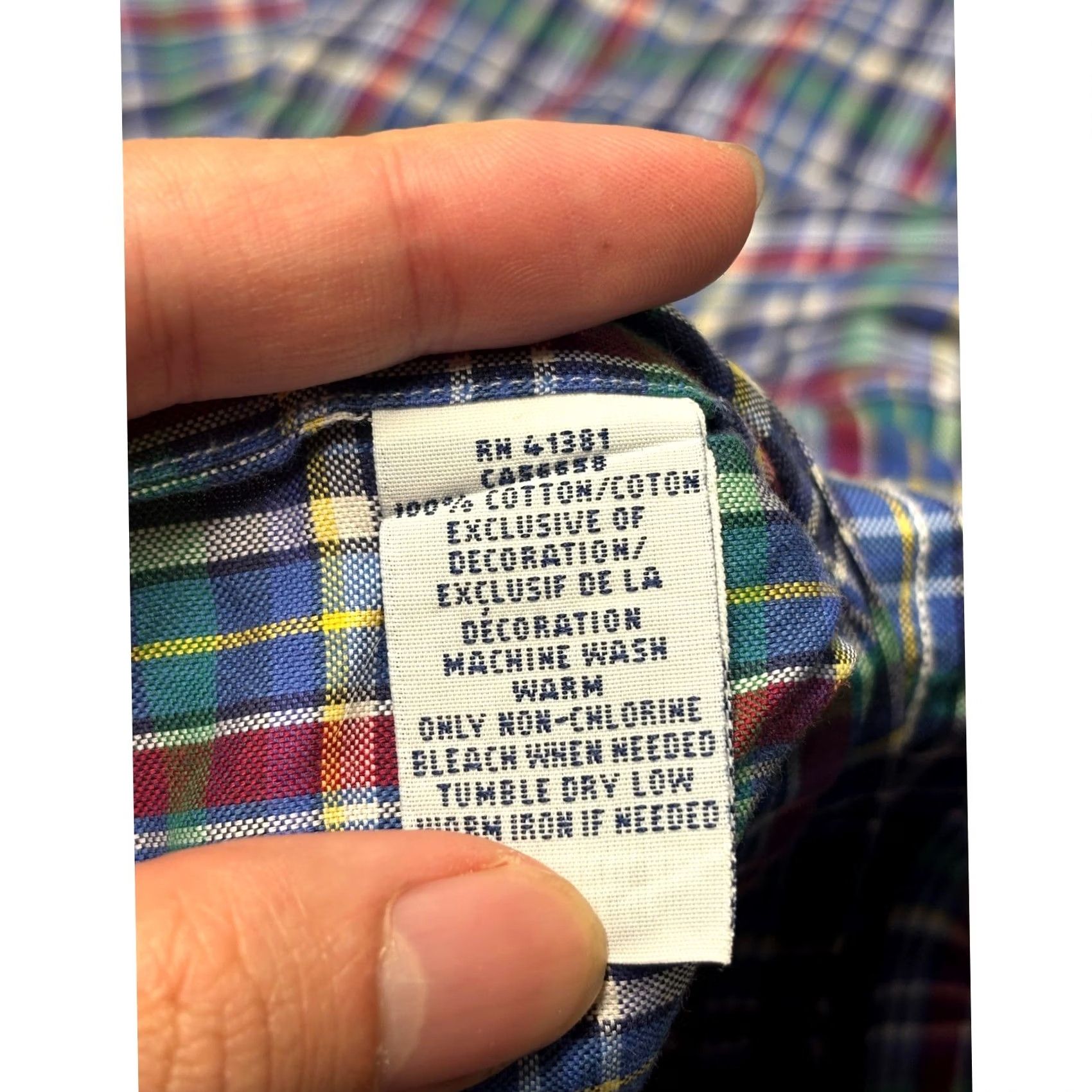 Polo Ralph Lauren Polo Ralph Lauren Mens L Plaid Button Down Shirt Blue Green Red Cotton L/G Size US L / EU 52-54 / 3 - 5 Thumbnail