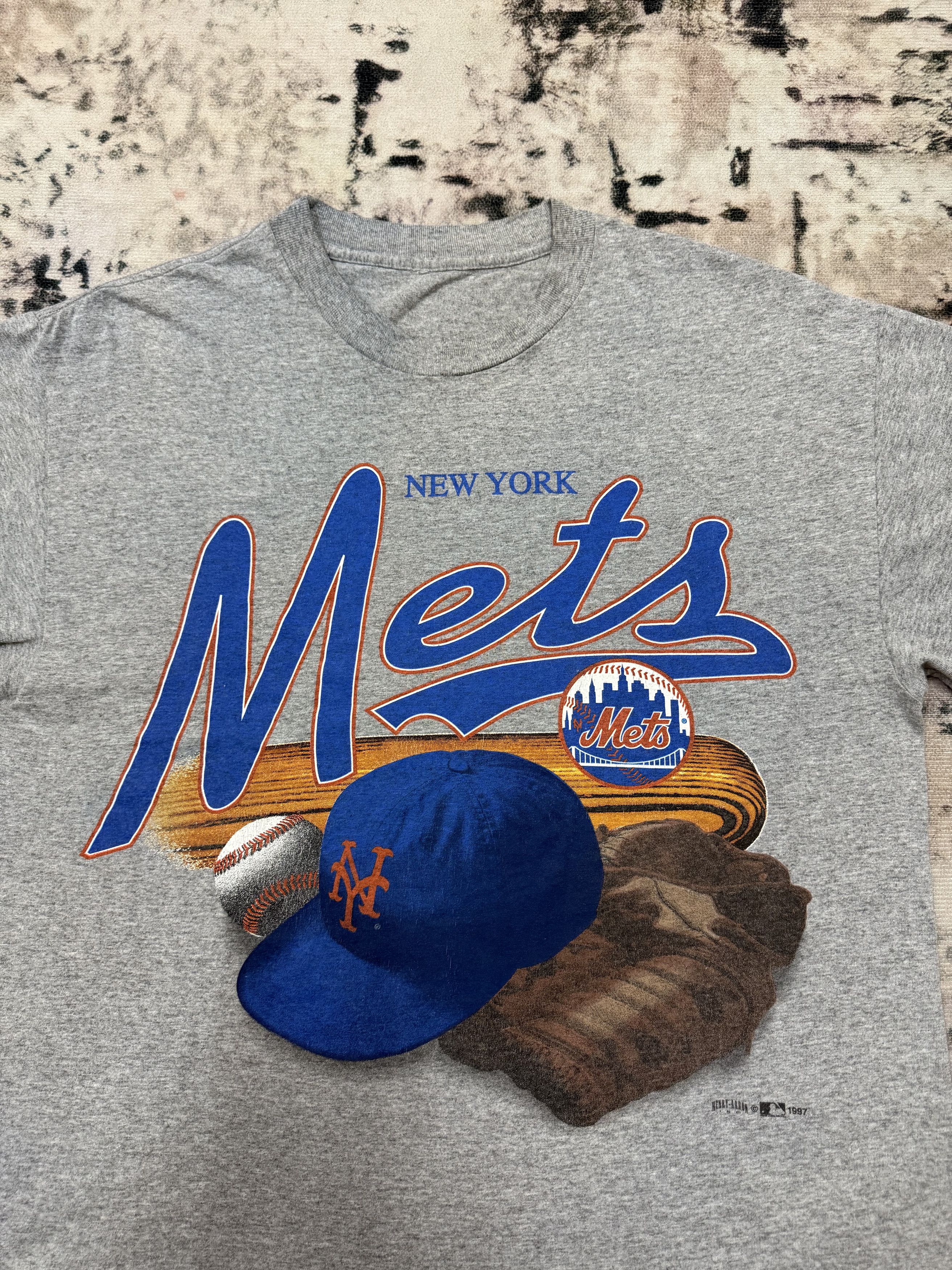 Vintage 90s Mets Henry Aaron Major League Baseball Tshirt