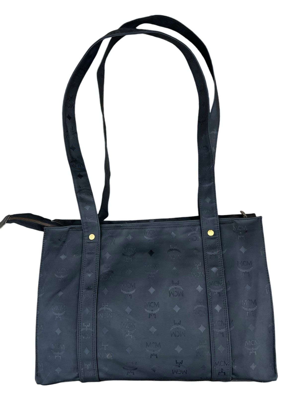 MCM Vintage MCM Handmade Germany Black Monogram Tote Bag Size ONE SIZE - 8 Thumbnail