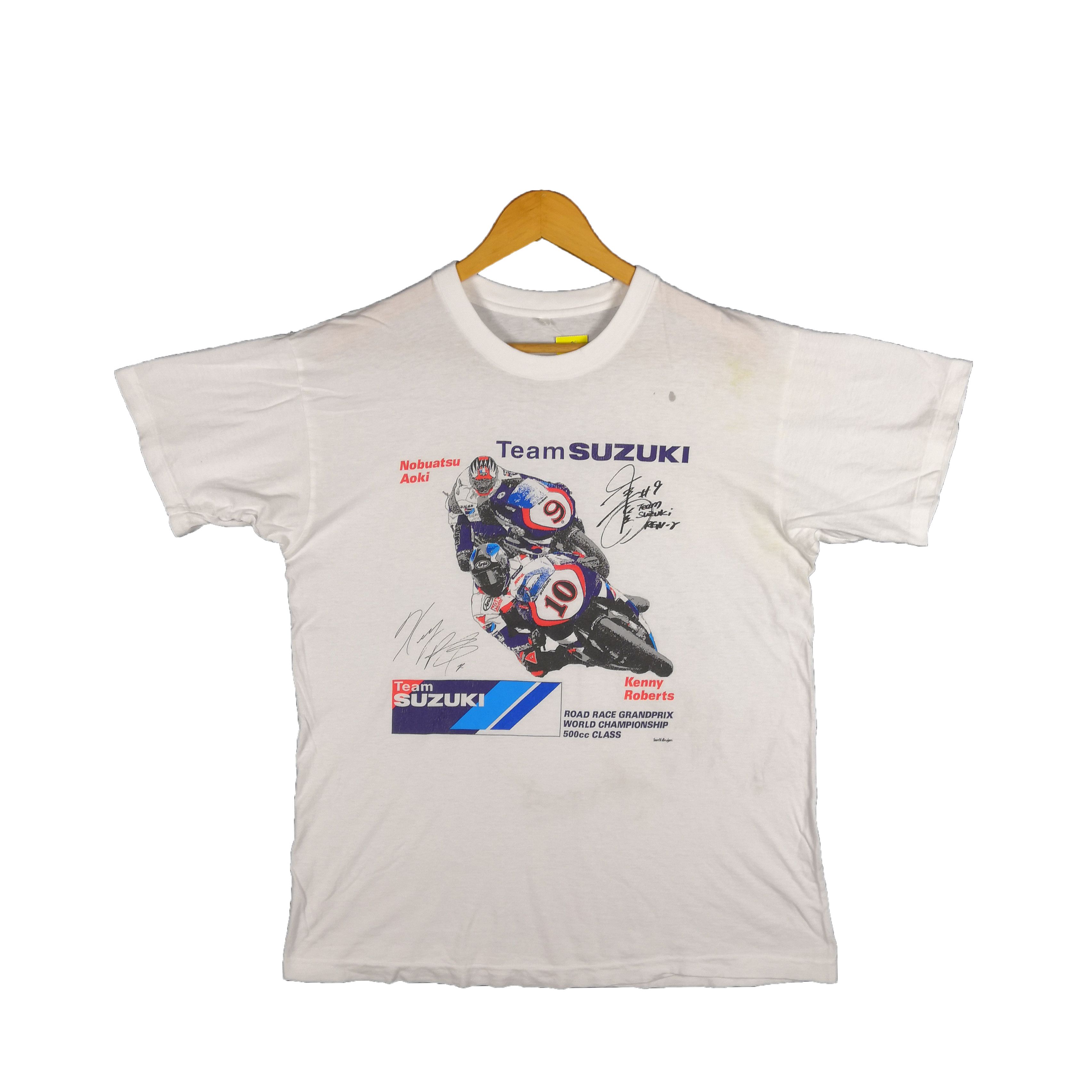 Vintage Vintage Team Suzuki T-shirt Kenny Robert Crewneck Tee Size US L / EU 52-54 / 3 - 1 Thumbnail