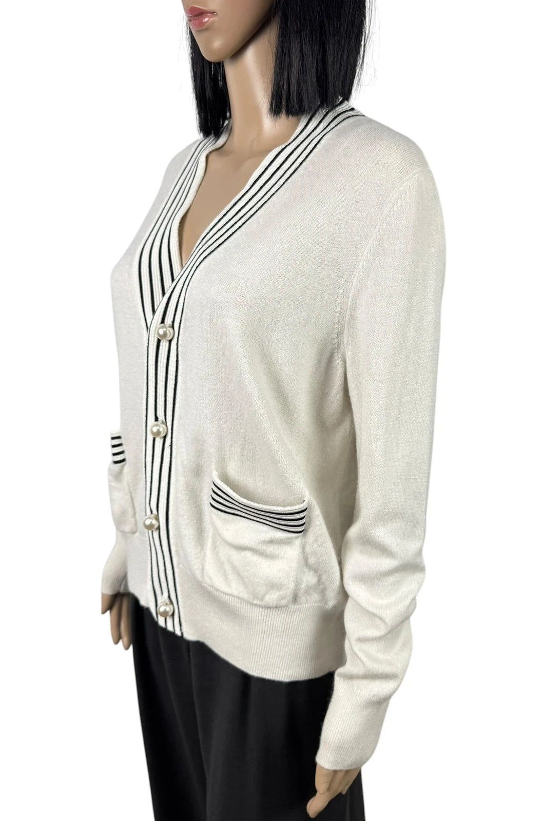 Sandro Sandro Cardigan Wool Striped size 1 Size S / US 4 / IT 40 - 4 Thumbnail