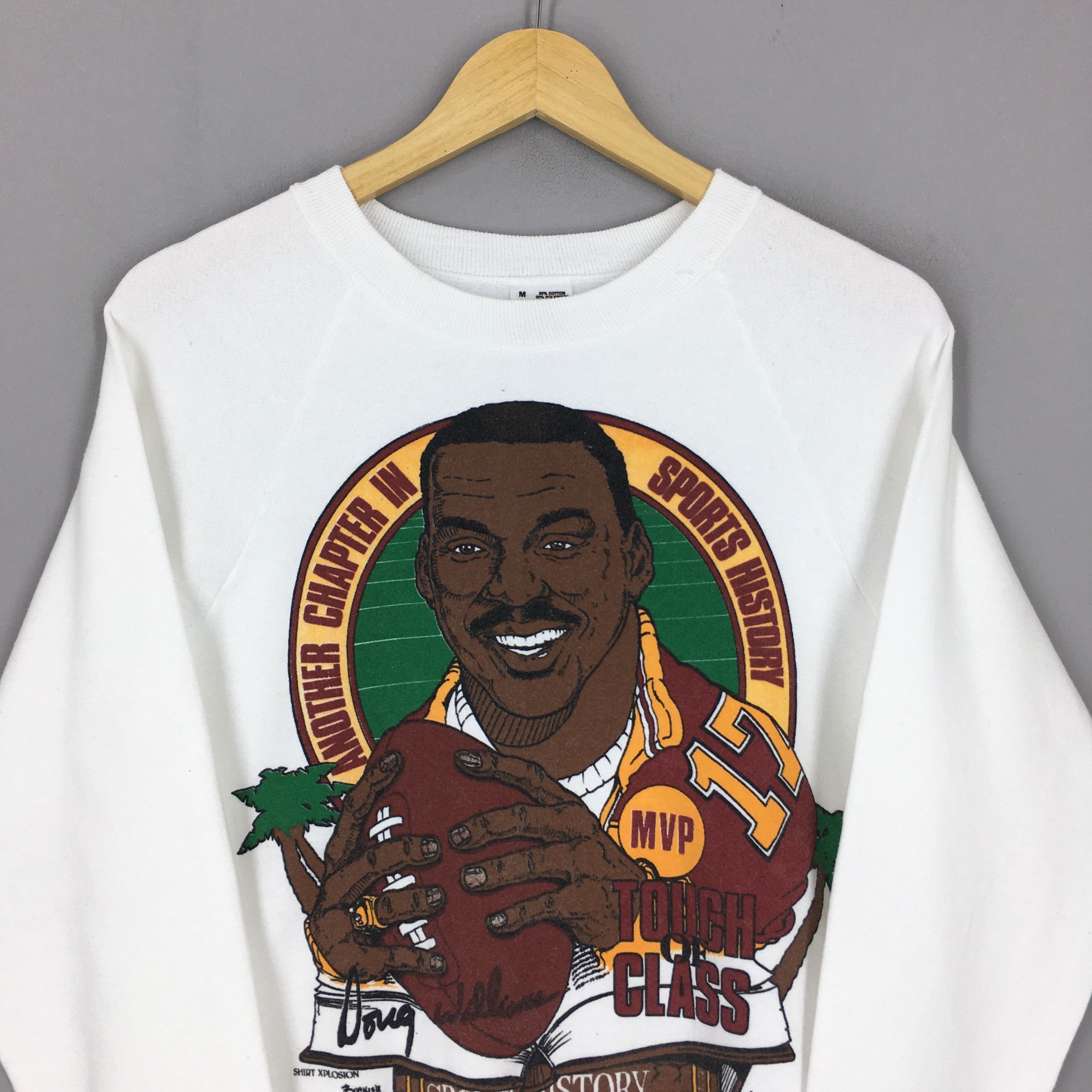 NFL Vintage 80s Doug Williams Washington Redskins NFL Sweatshirt Size US M / EU 48-50 / 2 - 2 Thumbnail