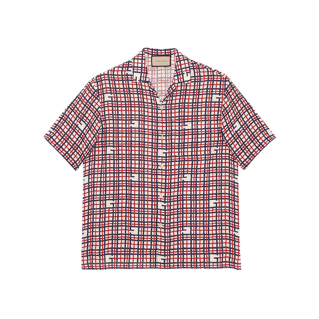 Gucci o1mt1gz0525 Square G Tartan Print Linen Shirt in Multicolor Size US L / EU 52-54 / 3 - 1 Preview
