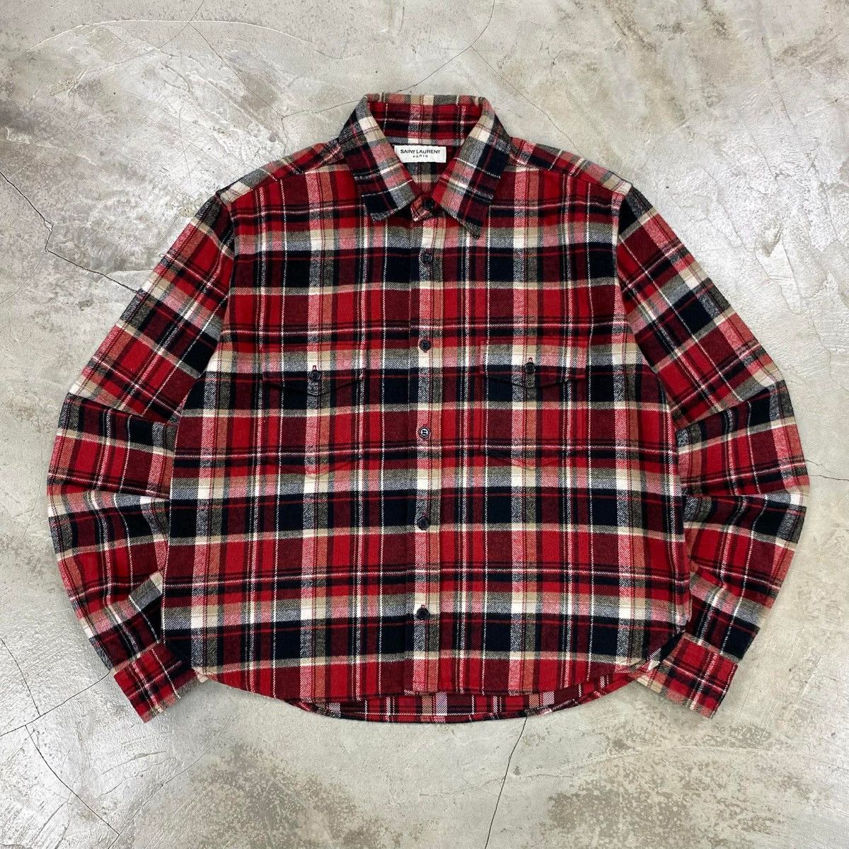 Saint Laurent Paris FW2018 Flannel Shirt Size US XS / EU 42 / 0 - 1 Thumbnail