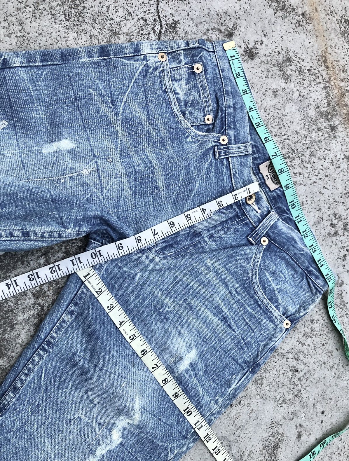 Japanese Brand FLARED PAINTED NYLAUS CLOTHING DENIM Size US 31 - 7 Thumbnail