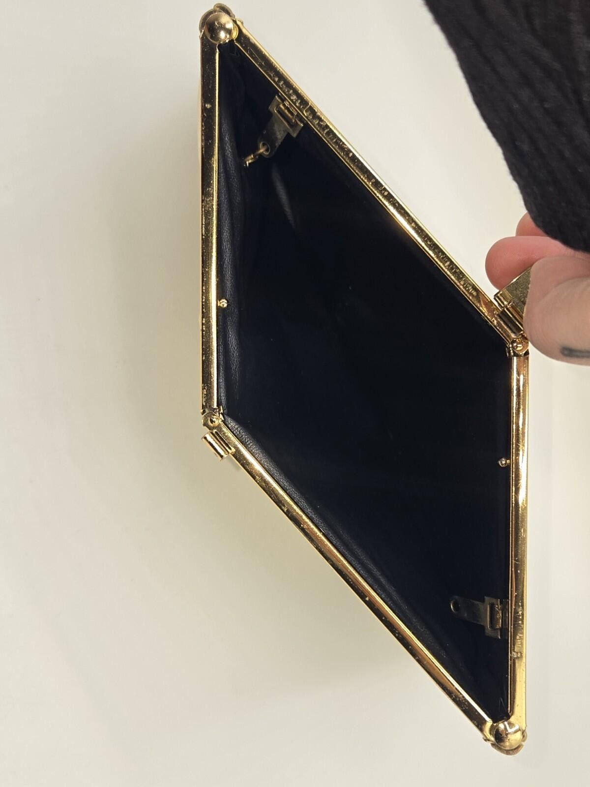 The Unbranded Brand Vintage Gold Metallic Clutch Evening Handbag Size ONE SIZE - 8 Thumbnail