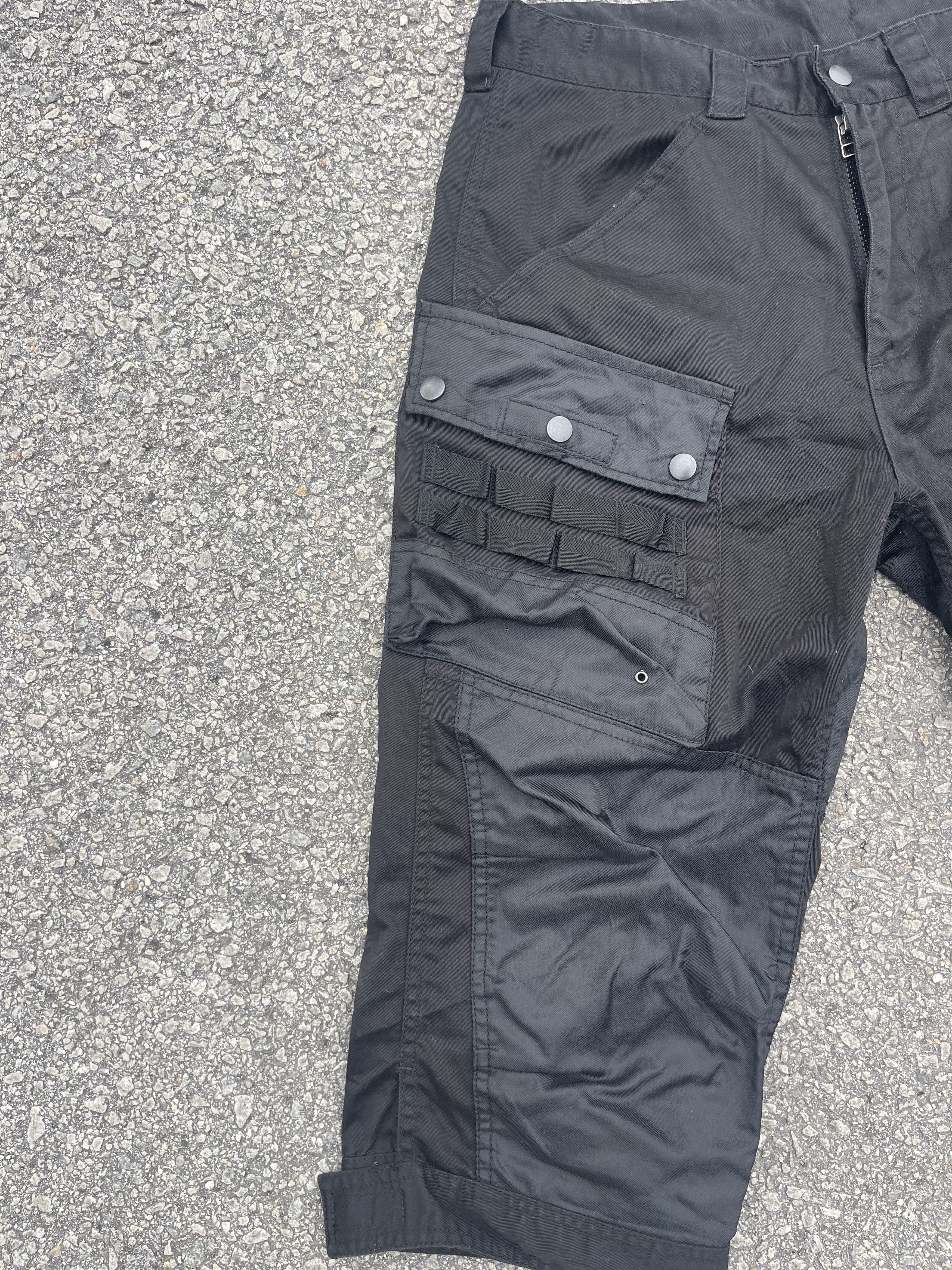 Le Grande Bleu (L.G.B.) Black Tactical Multipocket PDW Trousers Combat Size US 32 / EU 48 - 2 Thumbnail