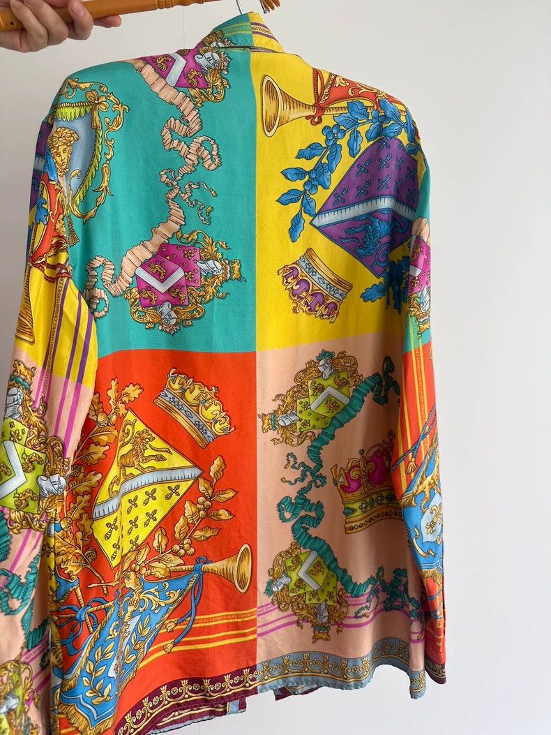 Versace Versace Mulberry silk long-sleeved shirt Size S / US 4 / IT 40 - 4 Thumbnail